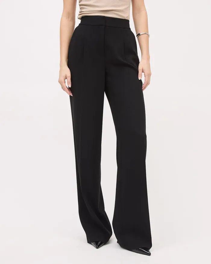 RWandCO Pants Black HighRise WideLeg Crepe Pant Black 8211 Women RWandCO Pants Black HighRise WideLeg Crepe Pant Black 8211 Women