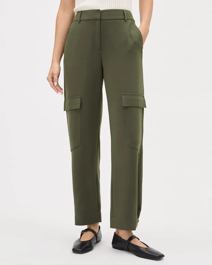RWandCO Pants MidRise TaperedLeg Flowy Cargo Pant Deep Depths 8211 Women
