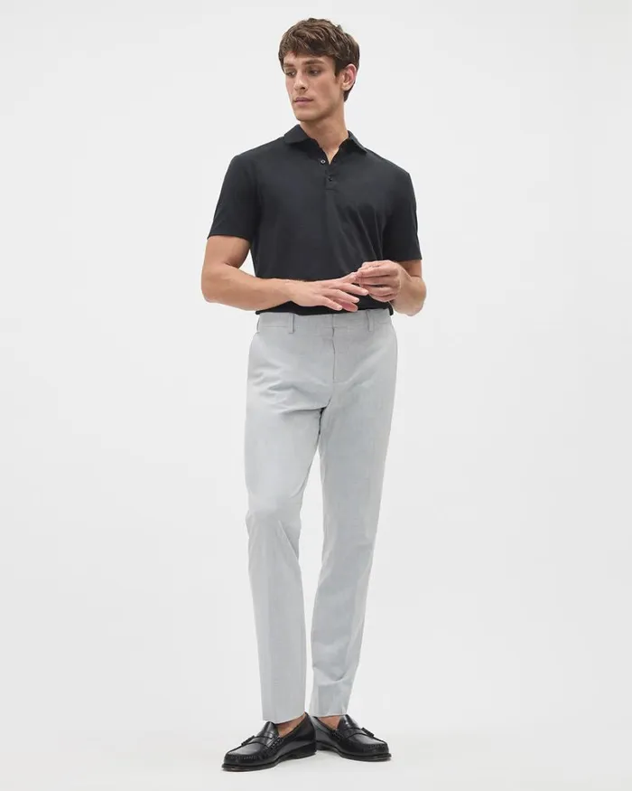 RWandCO Polos ShortSleeve Supima R Cotton Jersey Polo Black 8211 Men