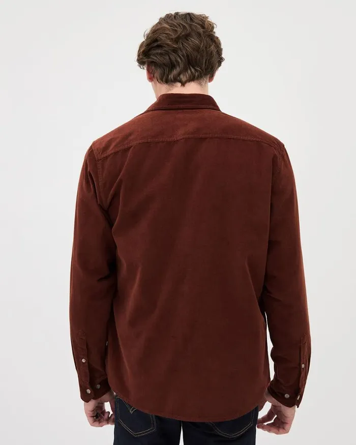 RWandCO Shirts RegularFit Corduroy Shirt Barcelona Red 8211 Men RWandCO Shirts RegularFit Corduroy Shirt Barcelona Red 8211 Men