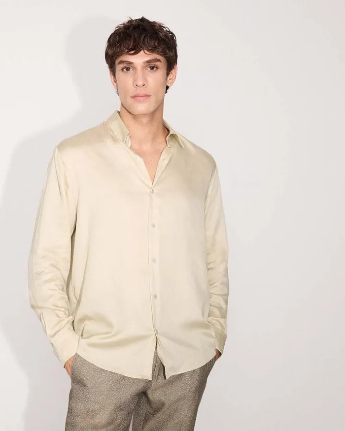RWandCO Shirts RegularFit Sateen Dress Shirt Champagne 8211 Men