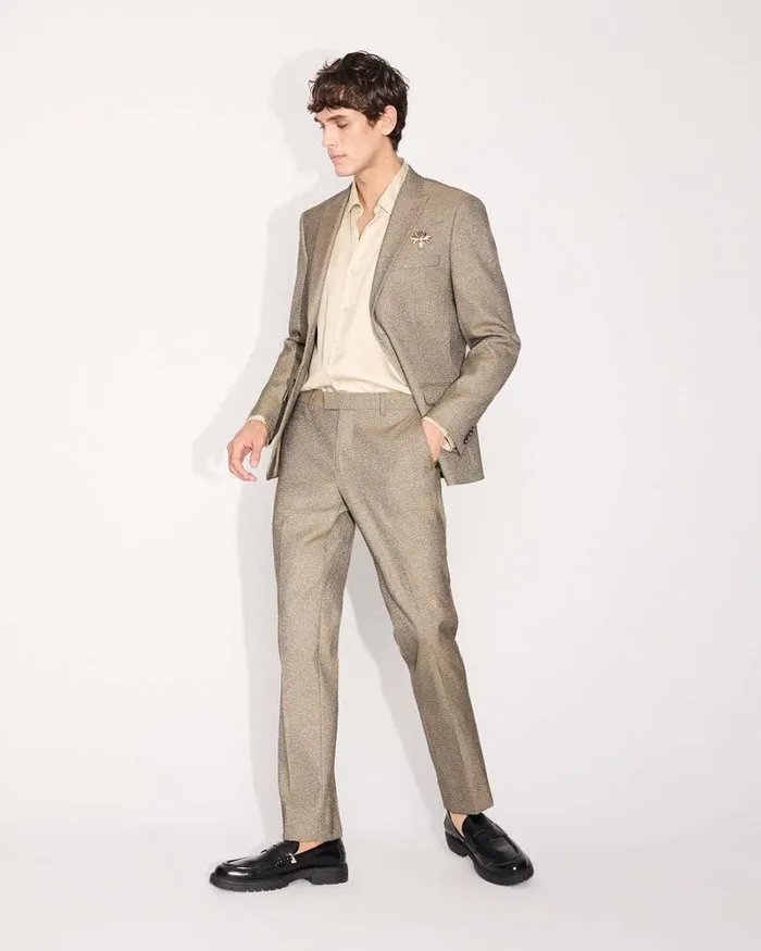 RWandCO Shirts RegularFit Sateen Dress Shirt Champagne 8211 Men RWandCO Shirts RegularFit Sateen Dress Shirt Champagne 8211 Men