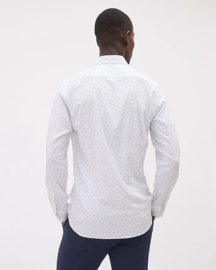 RWandCO Shirts SlimFit KnitLike Dress Shirt Whiteblue 8211 Men RWandCO Shirts SlimFit KnitLike Dress Shirt Whiteblue 8211 Men