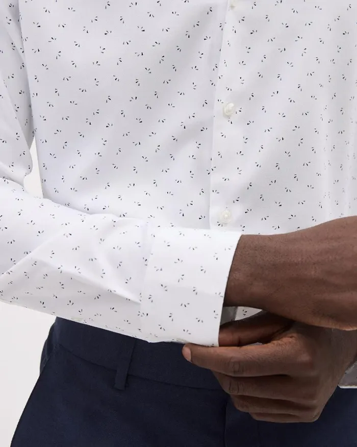 RWandCO Shirts SlimFit KnitLike Dress Shirt Whiteblue 8211 Men RWandCO Shirts SlimFit KnitLike Dress Shirt Whiteblue 8211 Men