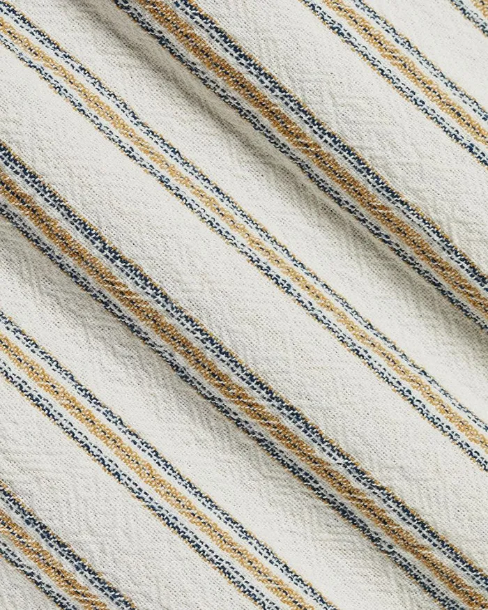 RWandCO Shirts Striped RegularFit ShortSleeve Cotton Shirt With Camp Collar Bright White 8211 Men