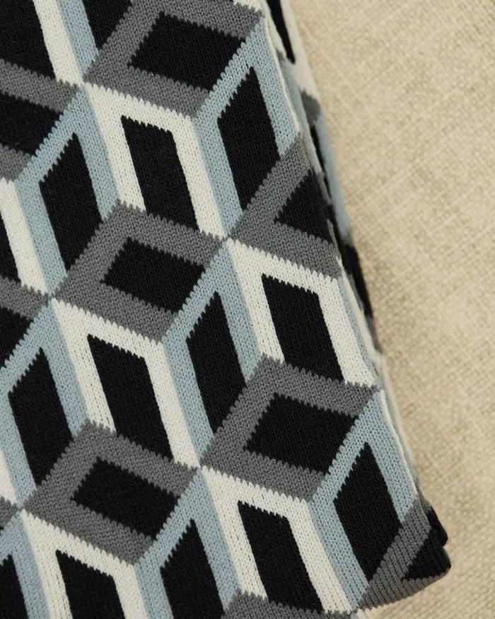 RWandCO Socks Black Socks With Geometric Pattern Black 8211 Men RWandCO Socks Black Socks With Geometric Pattern Black 8211 Men