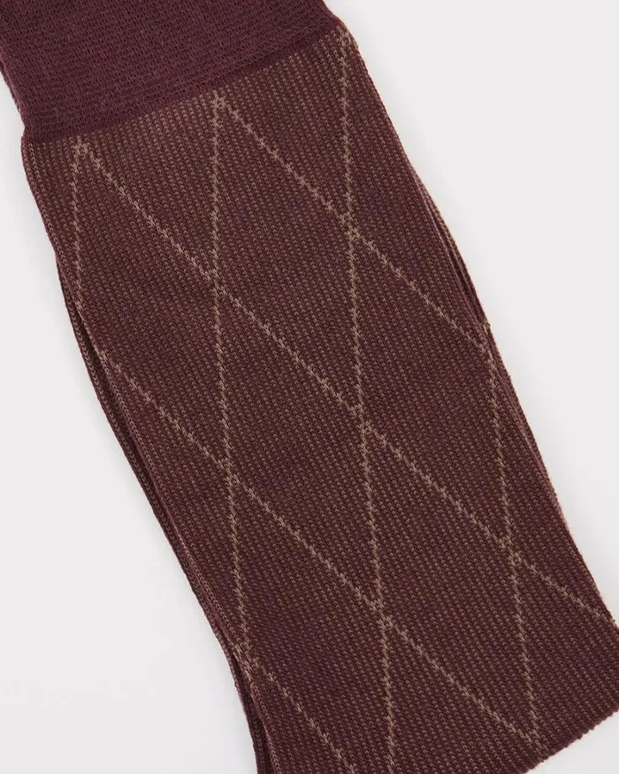RWandCO Socks Brown Dress Socks With Argyle Pattern Bitter Chocolate 8211 Men RWandCO Socks Brown Dress Socks With Argyle Pattern Bitter Chocolate 8211 Men