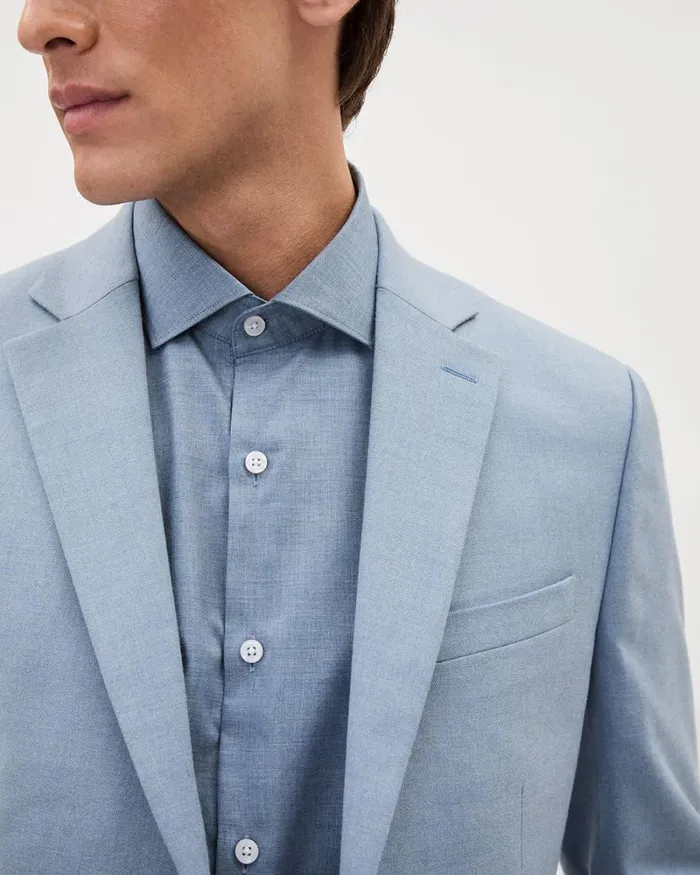 RWandCO Suits Brushed Twill SlimFit Blazer Cashmere Blue 8211 Men RWandCO Suits Brushed Twill SlimFit Blazer Cashmere Blue 8211 Men