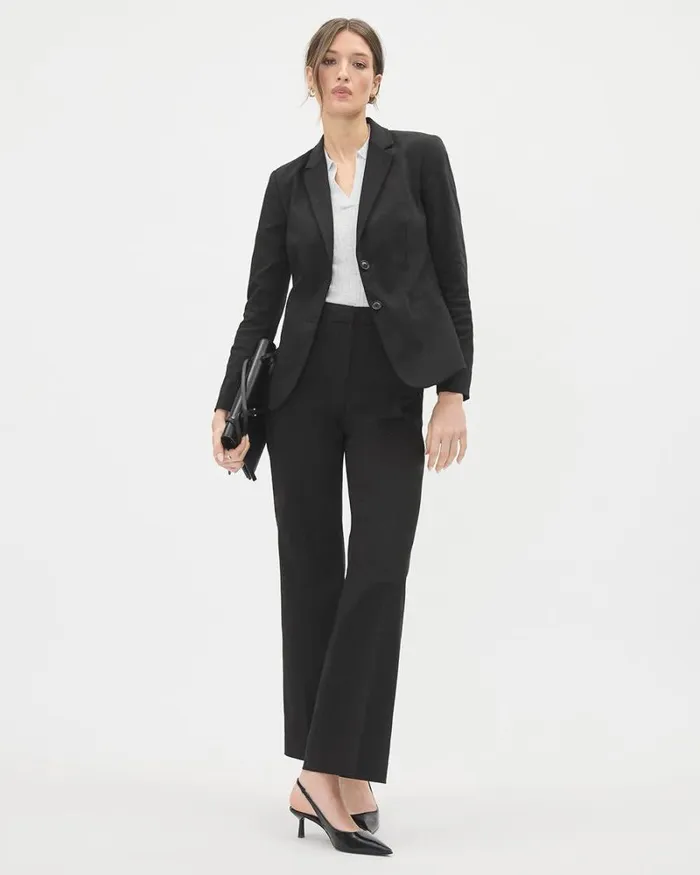 RWandCO Suits Limitless Black TwoButton Short Fitted Blazer Black 8211 Women RWandCO Suits Limitless Black TwoButton Short Fitted Blazer Black 8211 Women