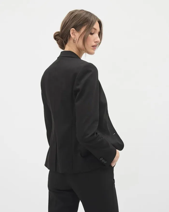 RWandCO Suits Limitless Black TwoButton Short Fitted Blazer Black 8211 Women RWandCO Suits Limitless Black TwoButton Short Fitted Blazer Black 8211 Women