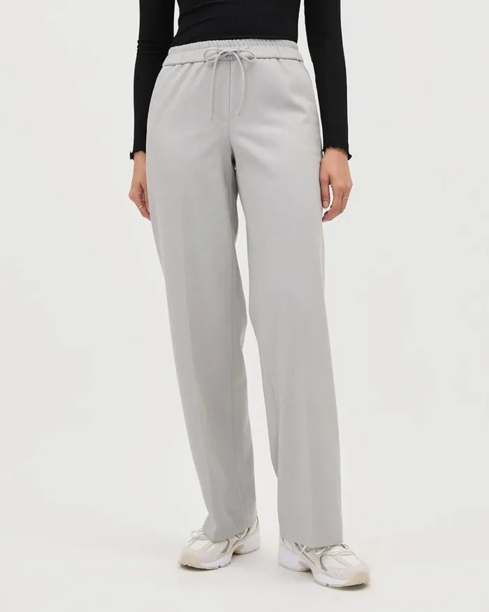 RWandCO Suits PullOn MidRise WideLeg Pant Medium Grey 8211 Women