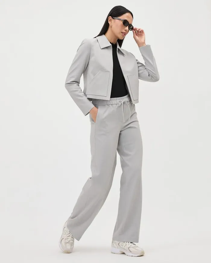 RWandCO Suits PullOn MidRise WideLeg Pant Medium Grey 8211 Women RWandCO Suits PullOn MidRise WideLeg Pant Medium Grey 8211 Women