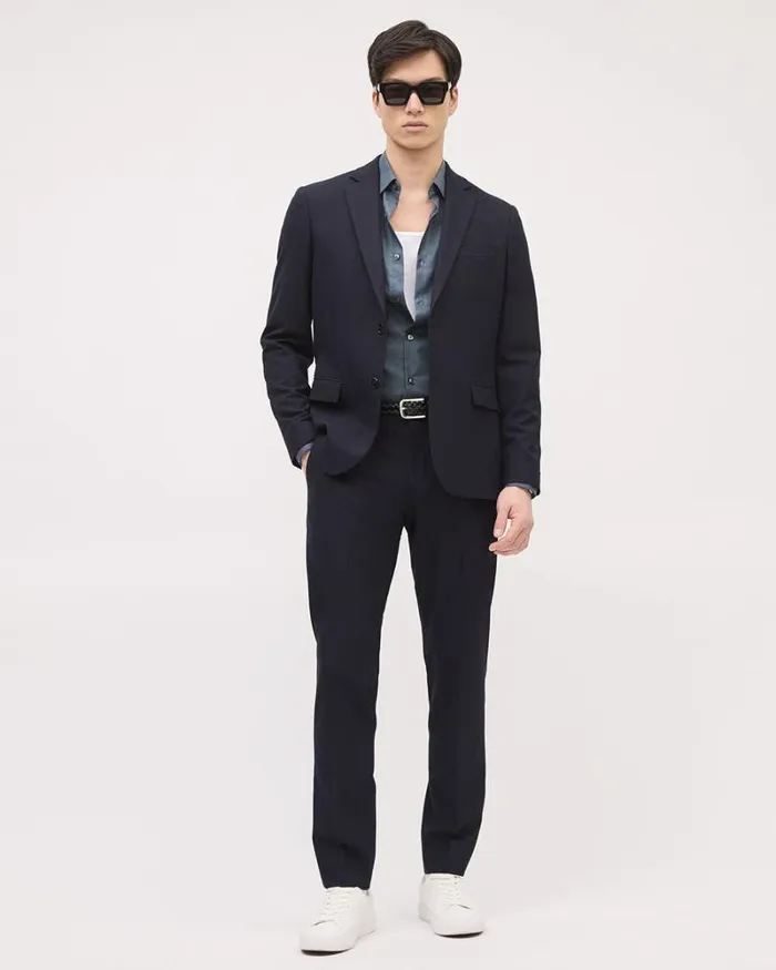 RWandCO Suits SlimFit Tech Suit Pant Dark Navy 8211 Men RWandCO Suits SlimFit Tech Suit Pant Dark Navy 8211 Men