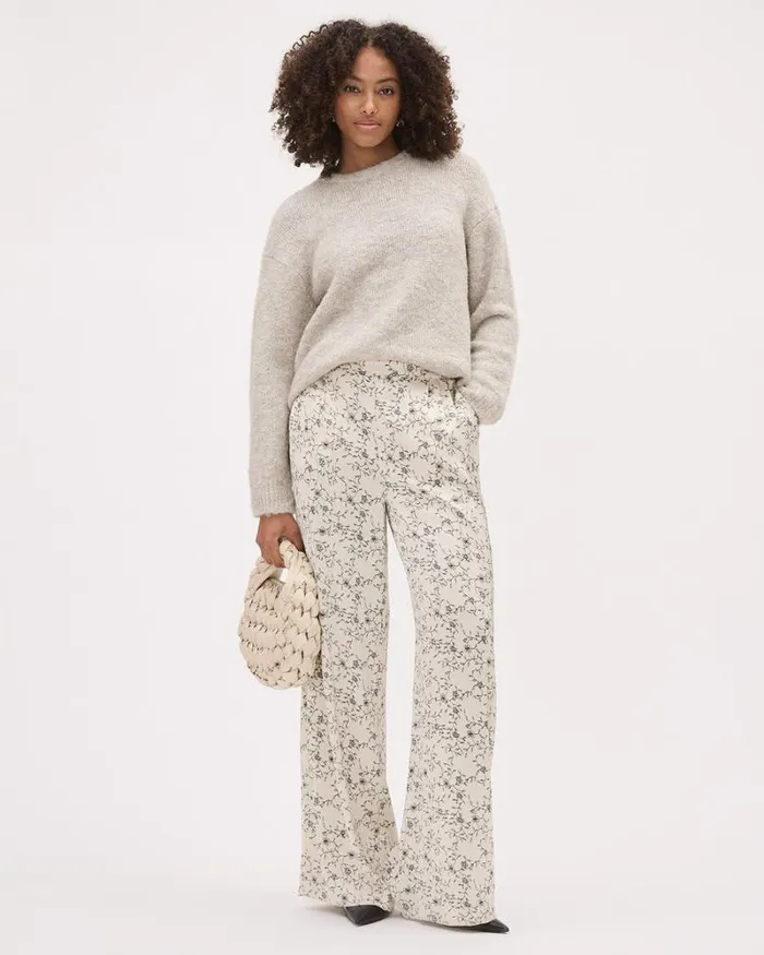 RWandCO Sweaters and Cardigans LongSleeve Boucl Slouchy Pullover Oatmeal Mix 8211 Women RWandCO Sweaters and Cardigans LongSleeve Boucl Slouchy Pullover Oatmeal Mix 8211 Women