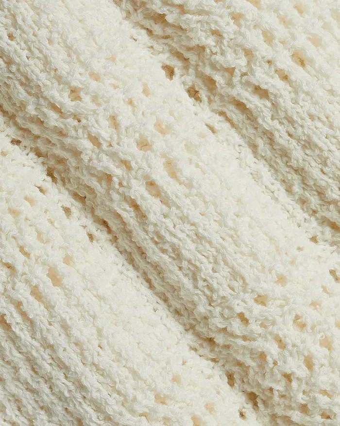 RWandCO Sweaters and Cardigans LongSleeve CrewNeck Sweater With Open Stitches Marshmallow 8211 Men RWandCO Sweaters and Cardigans LongSleeve CrewNeck Sweater With Open Stitches Marshmallow 8211 Men