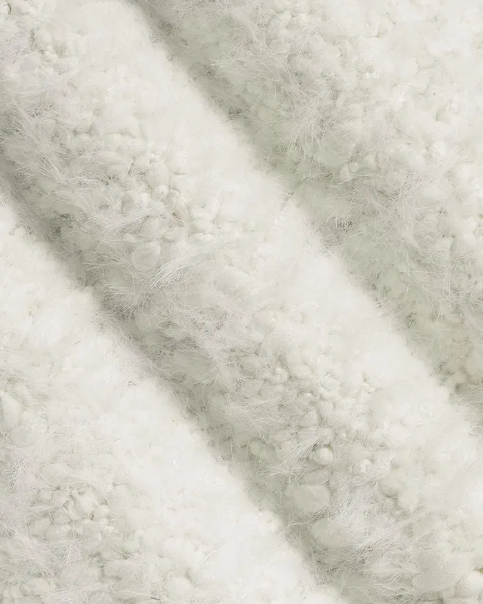 RWandCO Sweaters and Cardigans LongSleeve FeatherYarn Short Cardigan Snow White 8211 Women RWandCO Sweaters and Cardigans LongSleeve FeatherYarn Short Cardigan Snow White 8211 Women