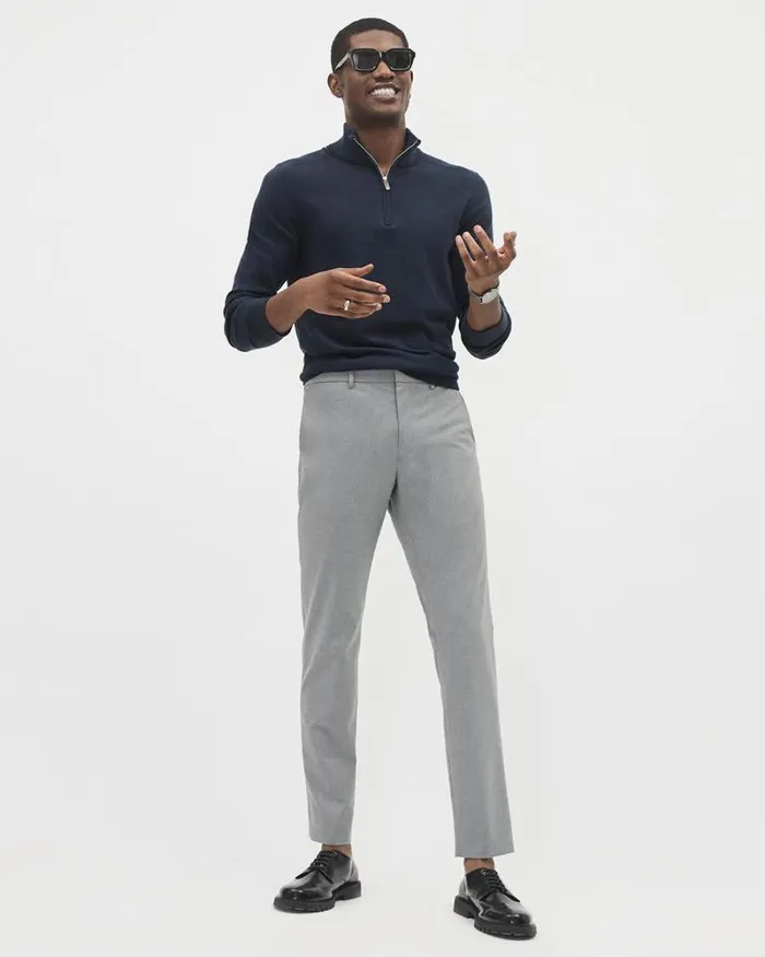 RWandCO Sweaters and Cardigans LongSleeve HalfZip MockNeck Sweater Total Eclipse 8211 Men RWandCO Sweaters and Cardigans LongSleeve HalfZip MockNeck Sweater Total Eclipse 8211 Men