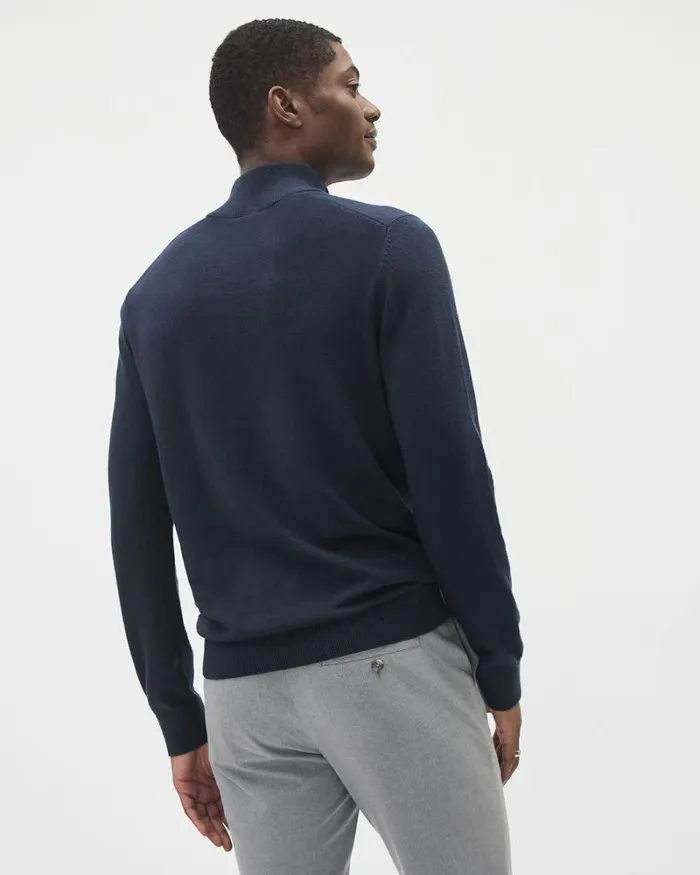 RWandCO Sweaters and Cardigans LongSleeve HalfZip MockNeck Sweater Total Eclipse 8211 Men RWandCO Sweaters and Cardigans LongSleeve HalfZip MockNeck Sweater Total Eclipse 8211 Men