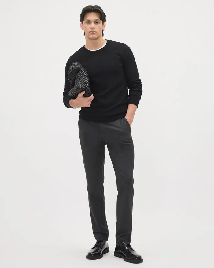 RWandCO Sweaters and Cardigans Solid LongSleeve CrewNeck Sweater Black 8211 Men RWandCO Sweaters and Cardigans Solid LongSleeve CrewNeck Sweater Black 8211 Men