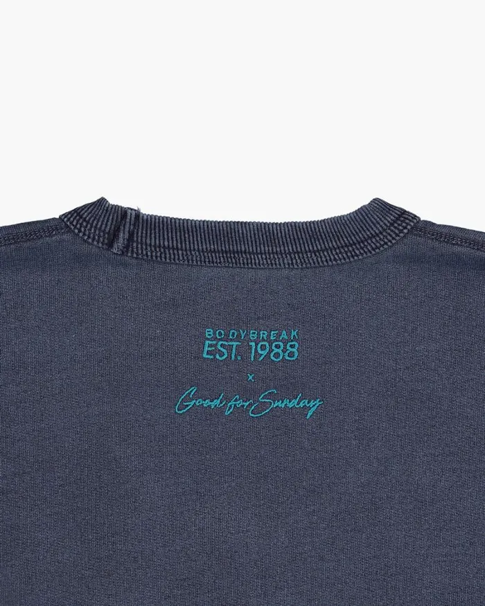 RWandCO Sweatshirts and Hoodies BodyBreak Retro Relaxed Crewneck Dark Blue 8211 Men
