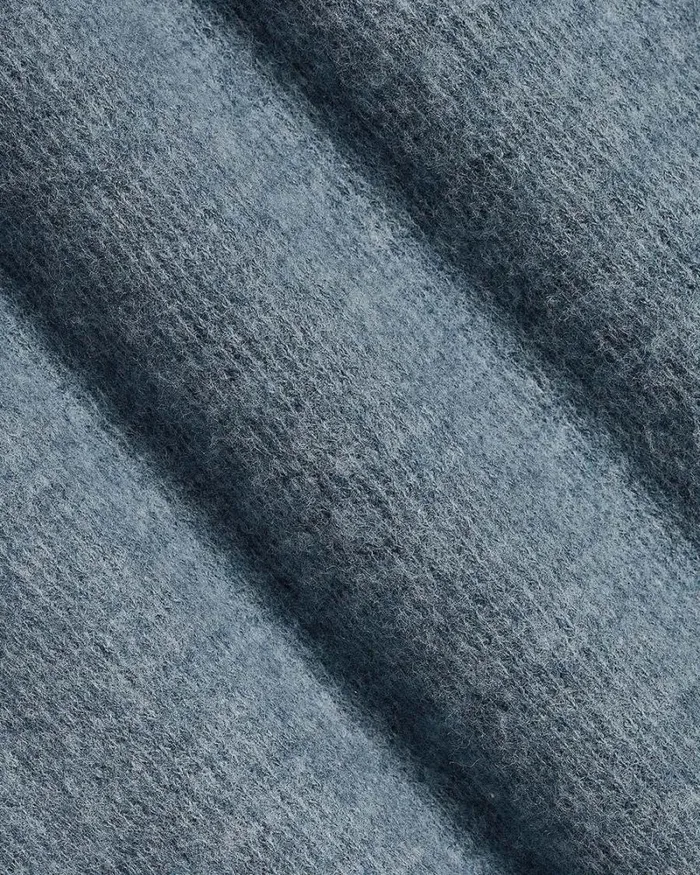 RWandCO Sweatshirts and Hoodies Brushed Waffle HalfZip MockNeck Sweater Heather Windblue 8211 Men