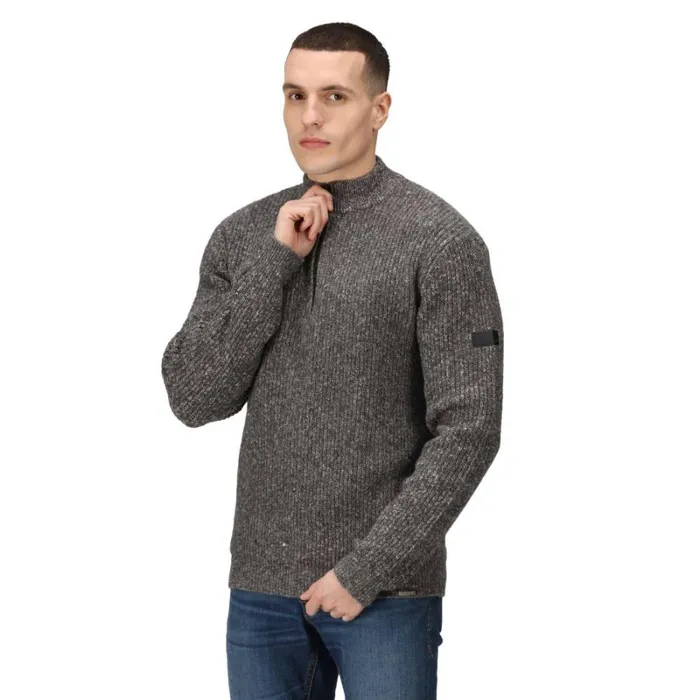 RWandCO Sweatshirts and Hoodies Regatta 8211 Mens Solomon Marl Knitted Zip Neck Sweatshirt Dark Grey 8211 Men RWandCO Sweatshirts and Hoodies Regatta 8211 Mens Solomon Marl Knitted Zip Neck Sweatshirt Dark Grey 8211 Men