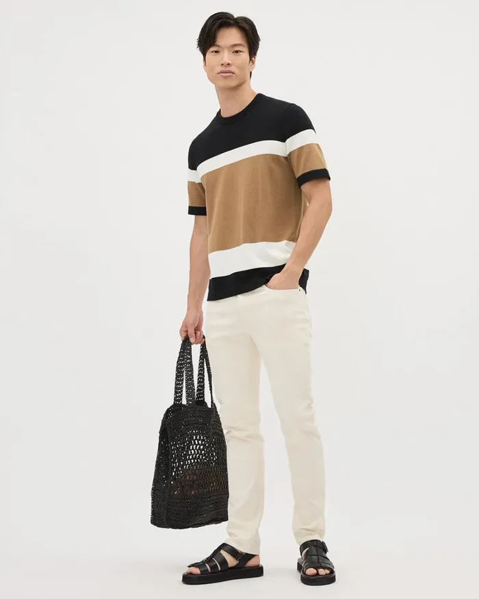 RWandCO TShirts ColourBlock ShortSleeve CrewNeck Sweater Black 8211 Men RWandCO TShirts ColourBlock ShortSleeve CrewNeck Sweater Black 8211 Men