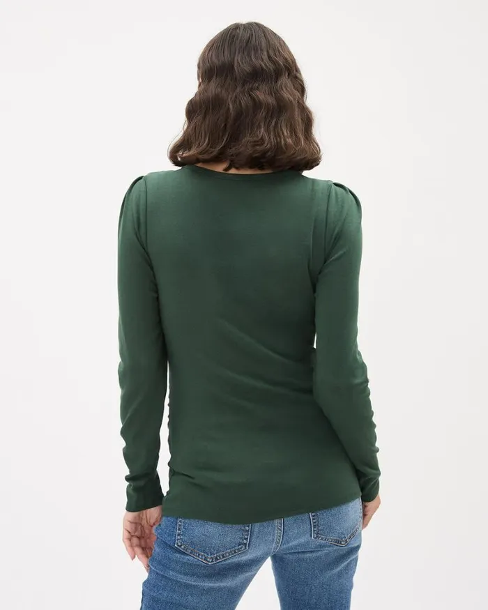 RWandCO Tops LongSleeve ScoopNeck Top 8211 Thyme Maternity Sycamore 8211 Women RWandCO Tops LongSleeve ScoopNeck Top 8211 Thyme Maternity Sycamore 8211 Women