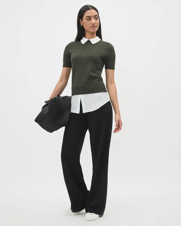 RWandCO Wide Leg Black MidRise WideLeg Flowy Pant Black 8211 Women RWandCO Wide Leg Black MidRise WideLeg Flowy Pant Black 8211 Women