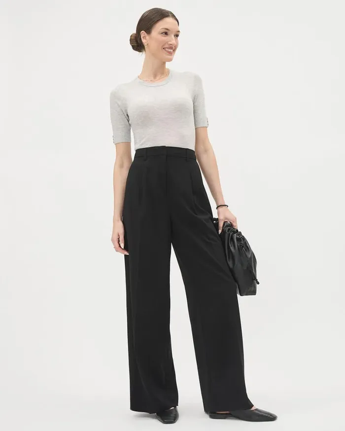 RWandCO Wide Leg Black WideLeg HighRise Pant Black 8211 Women