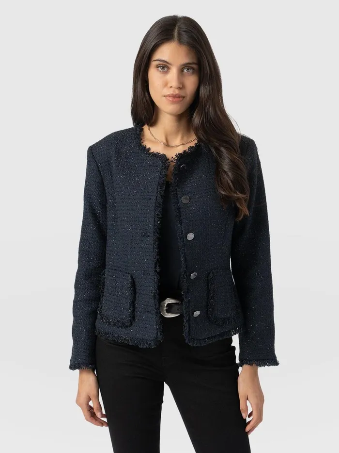 Saint And Sofia Blazers Women Ashby Jacket 8211 Navy Navy