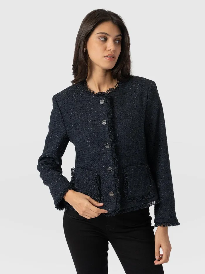 Saint And Sofia Blazers Women Ashby Jacket 8211 Navy Navy