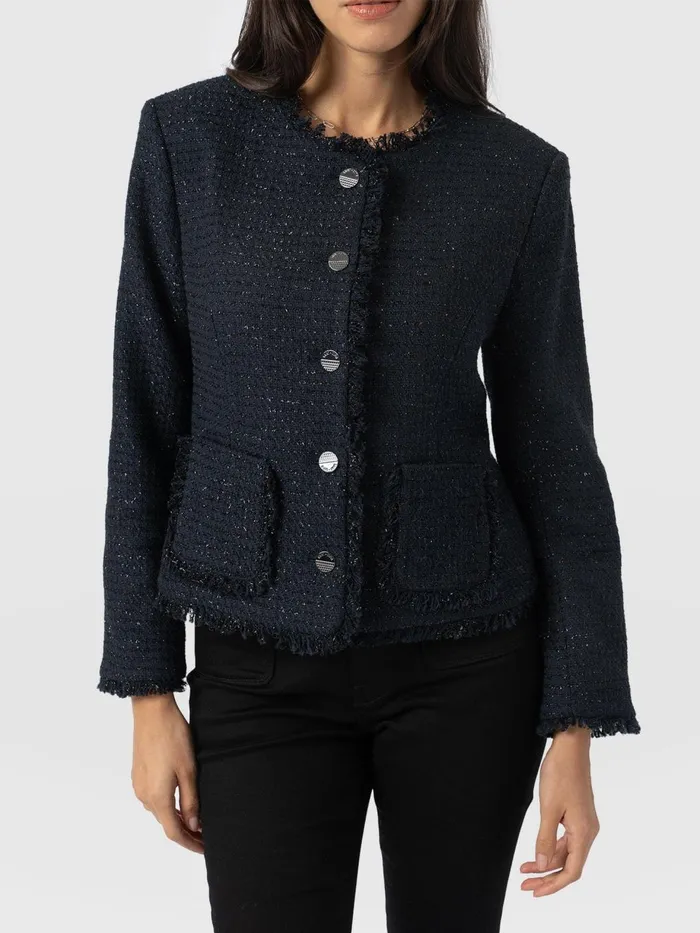 Saint And Sofia Blazers Women Ashby Jacket 8211 Navy Navy