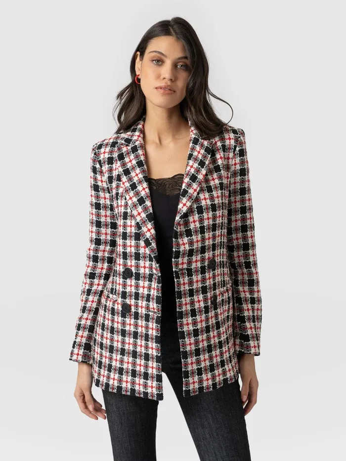 Saint And Sofia Blazers Women Cambridge Blazer 8211 Red Boucl Red Boucl