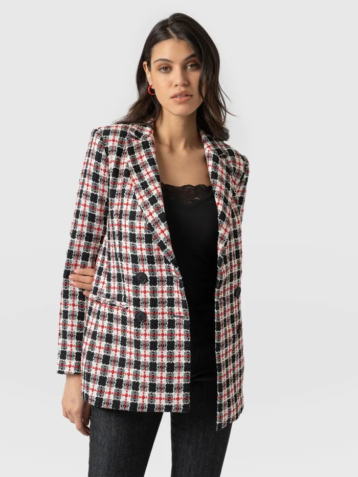 Saint And Sofia Blazers Women Cambridge Blazer 8211 Red Boucl Red Boucl
