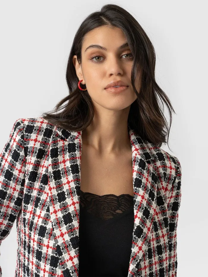 Saint And Sofia Blazers Women Cambridge Blazer 8211 Red Boucl Red Boucl