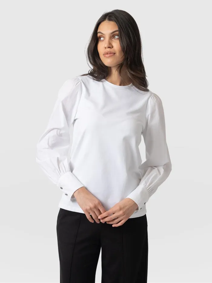 Saint And Sofia Blouses and Shirts Women Eva Mock Shirt 8211 White White