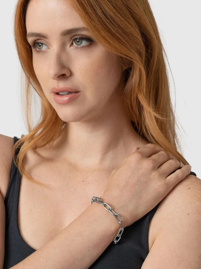 Saint And Sofia Bracelets Women Cable Chain Bracelet 8211 Silver Silver