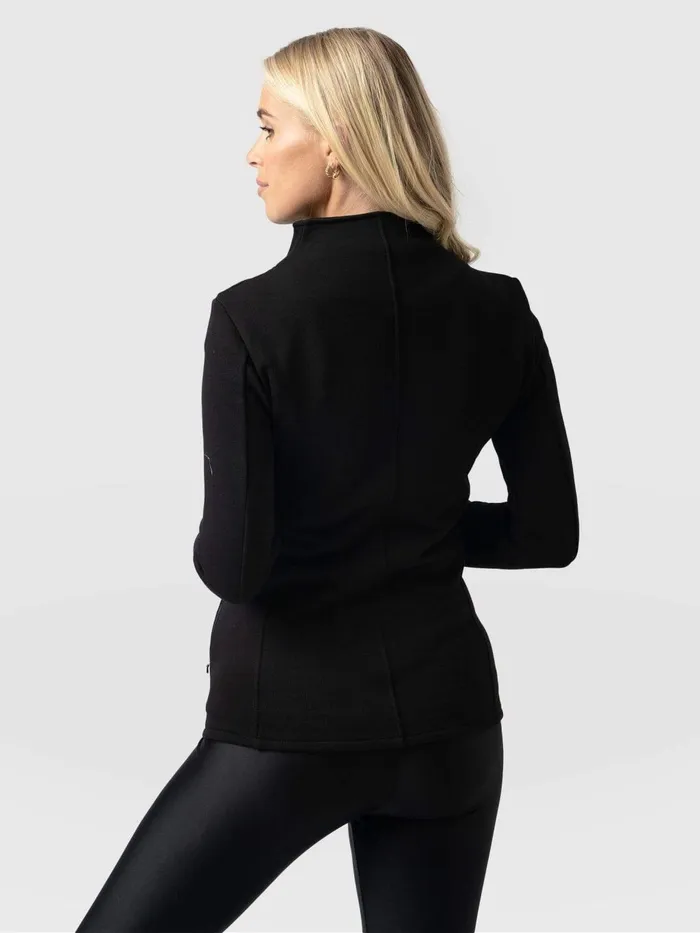 Saint And Sofia Coats and Jackets Women Cotton Biker Jacket 8211 Black Black