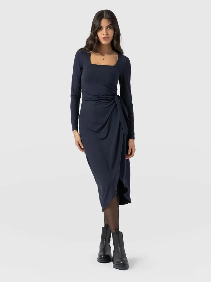Saint And Sofia Dresses Women Amelia Wrap Dress 8211 Navy Navy