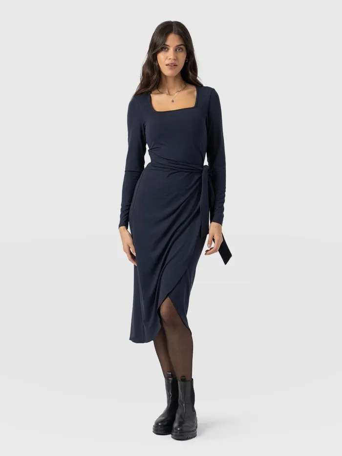 Saint And Sofia Dresses Women Amelia Wrap Dress 8211 Navy Navy
