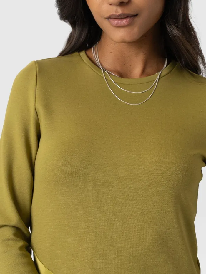 Saint And Sofia Dresses Women Cleo Asymmetric Dress 8211 Olive Olive