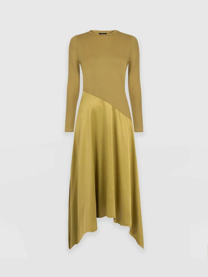 Saint And Sofia Dresses Women Cleo Asymmetric Dress 8211 Olive Olive