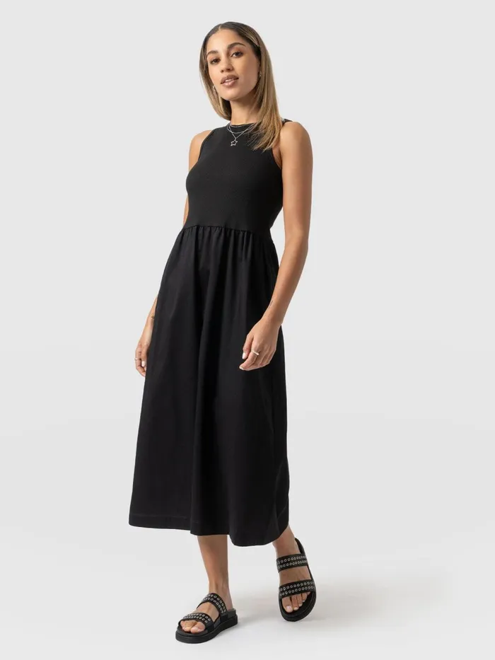 Saint And Sofia Dresses Women Ivy Full Skirt Sleeveless Dress 8211 Black Black
