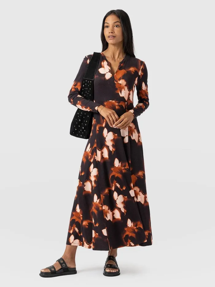 Saint And Sofia Dresses Women Macie Zip Up Dress 8211 Orange Aurora Orange Aurora