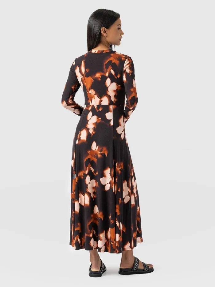 Saint And Sofia Dresses Women Macie Zip Up Dress 8211 Orange Aurora Orange Aurora
