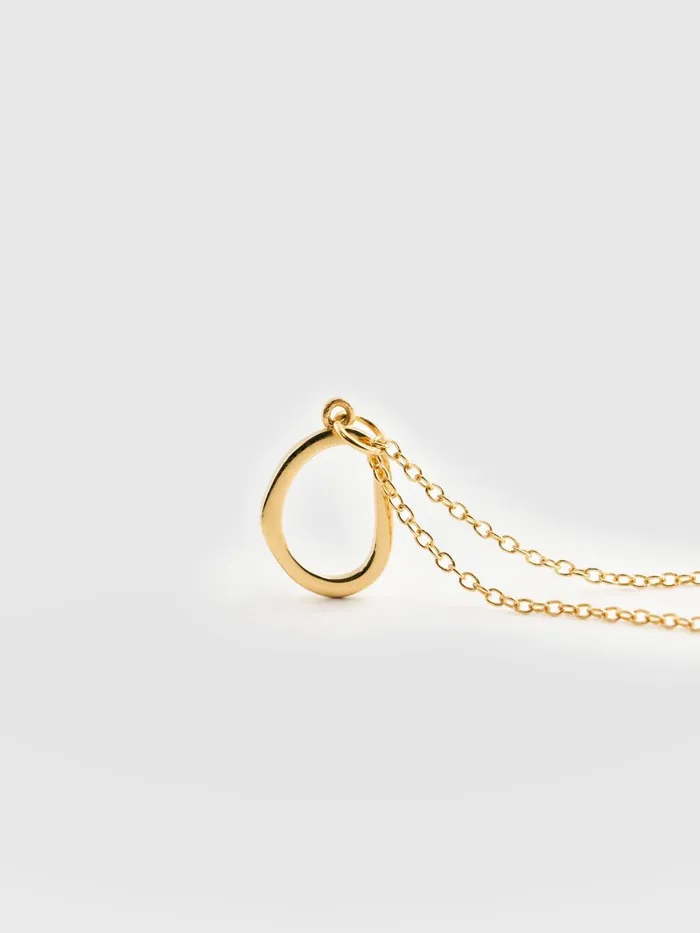 Saint And Sofia Necklaces Women Organic Open Oval Charm Necklace 8211 Gold Gold