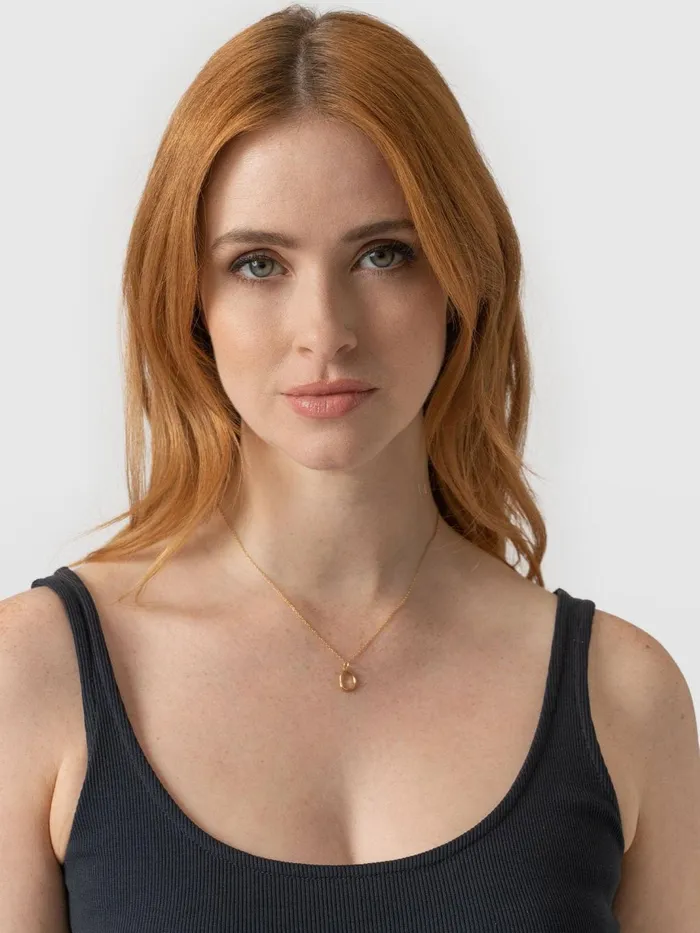 Saint And Sofia Necklaces Women Organic Open Oval Charm Necklace 8211 Gold Gold