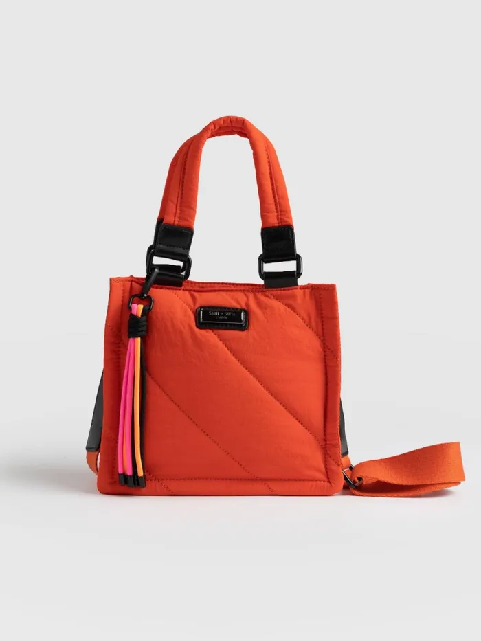 Saint And Sofia Nylon Bags Women Mini Penny Tote Bag 8211 Orange Orange