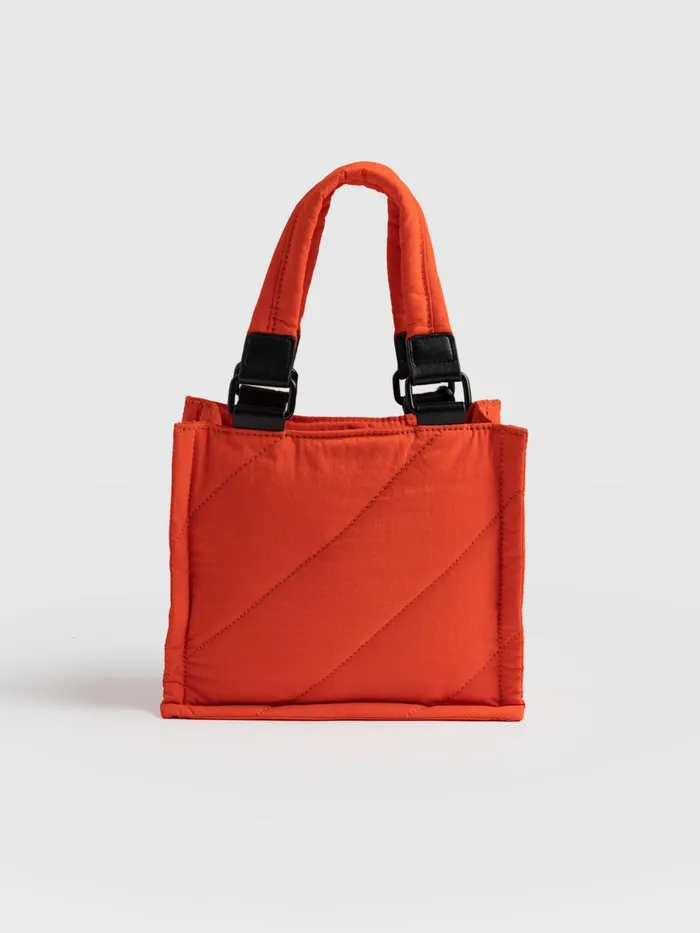 Saint And Sofia Nylon Bags Women Mini Penny Tote Bag 8211 Orange Orange